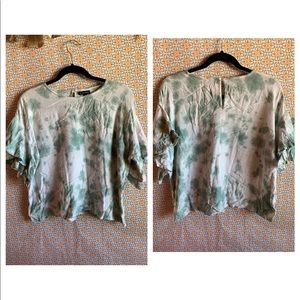 Style Envy Tie Dye Ruffle Shirt